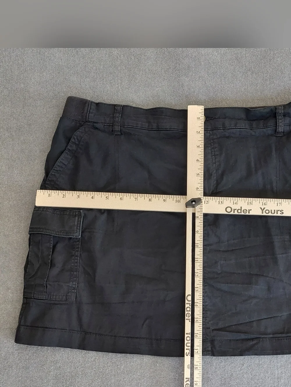Lee Black Cargo Skort Regular Fit Mid Rise Plus Size 18M Stretch Utility - Picture 2 of 9